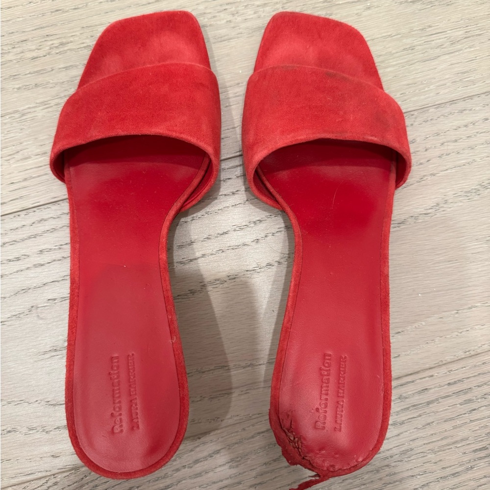 Reformation Red Heels